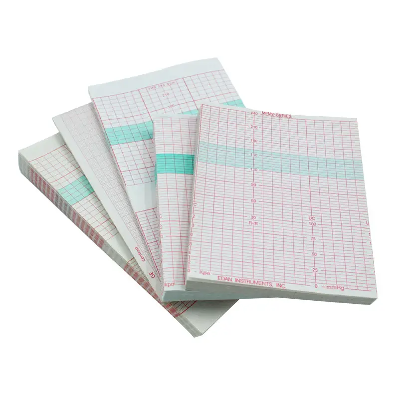 Red Grid Medical Thermal Recording CTG EKG Electrocardiogram Chart Paper Ecg Paper 90mm X 70mm