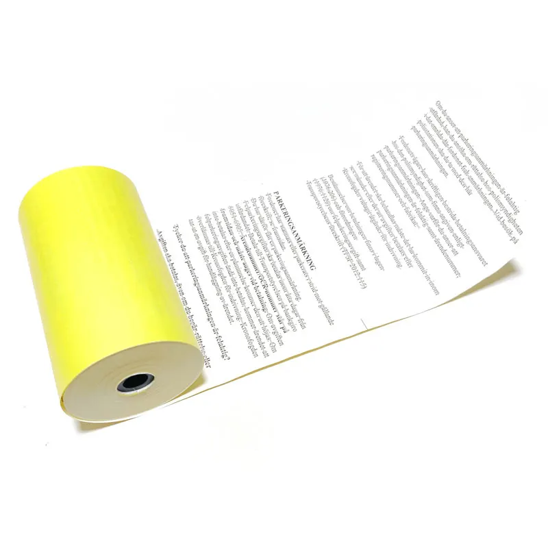 Wholesale Durable Baggage Tag Parking Ticket Yellow PP Thermal Synthetic Paper Roll