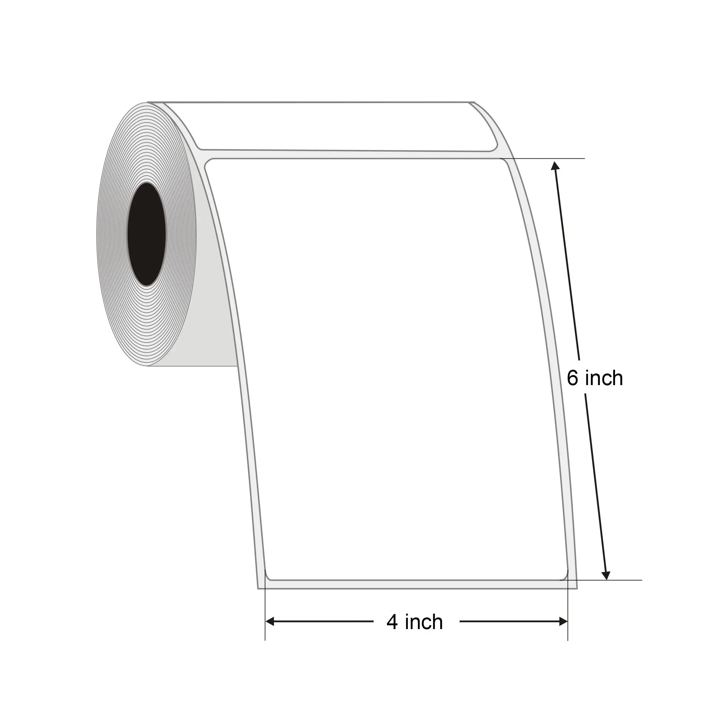 High Quality Self Adhesive Custom Waterproof Sticker Paper 4x6 Direct Tearproof Thermal Label for Barcode
