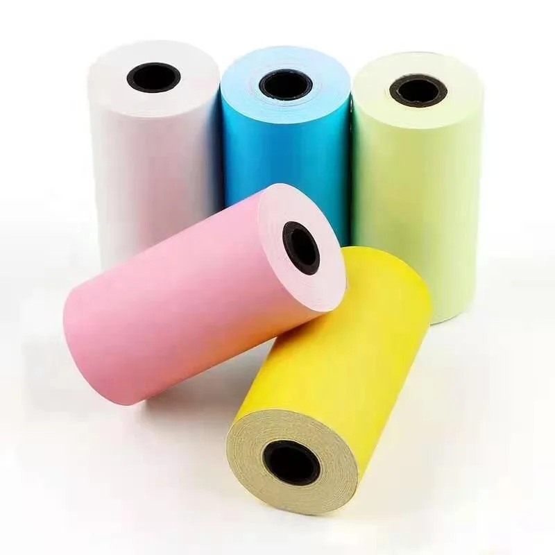 Factory Price 57*35 2 1/4 Inch Yellow Thermal Paper 3 1/8 Thermal Paper Roll 57*50 Color Bill Roll