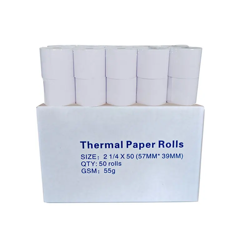 Wholesale Blank White 57mm Cash Register Receipt Thermal Paper Rolls for Pos Terminal System